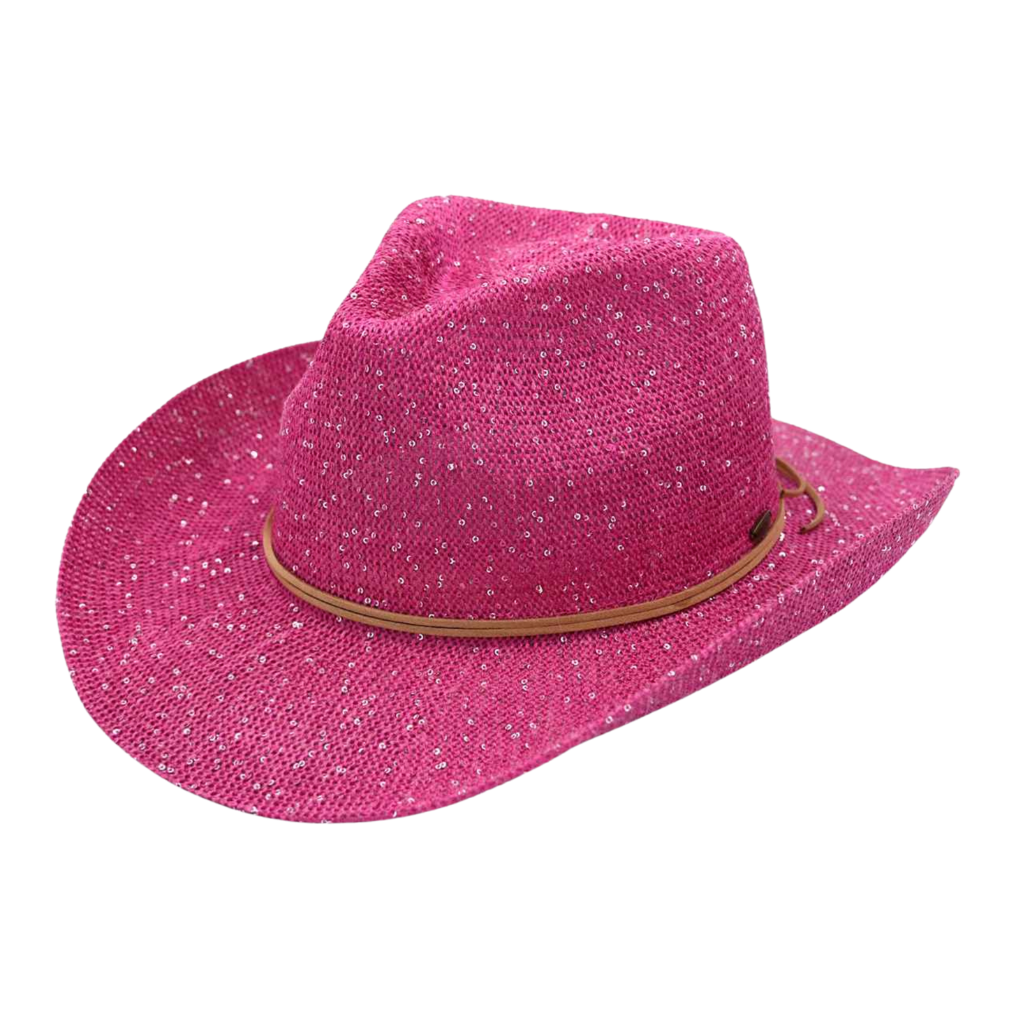 Light Pink Sequin Cowgirl Hat