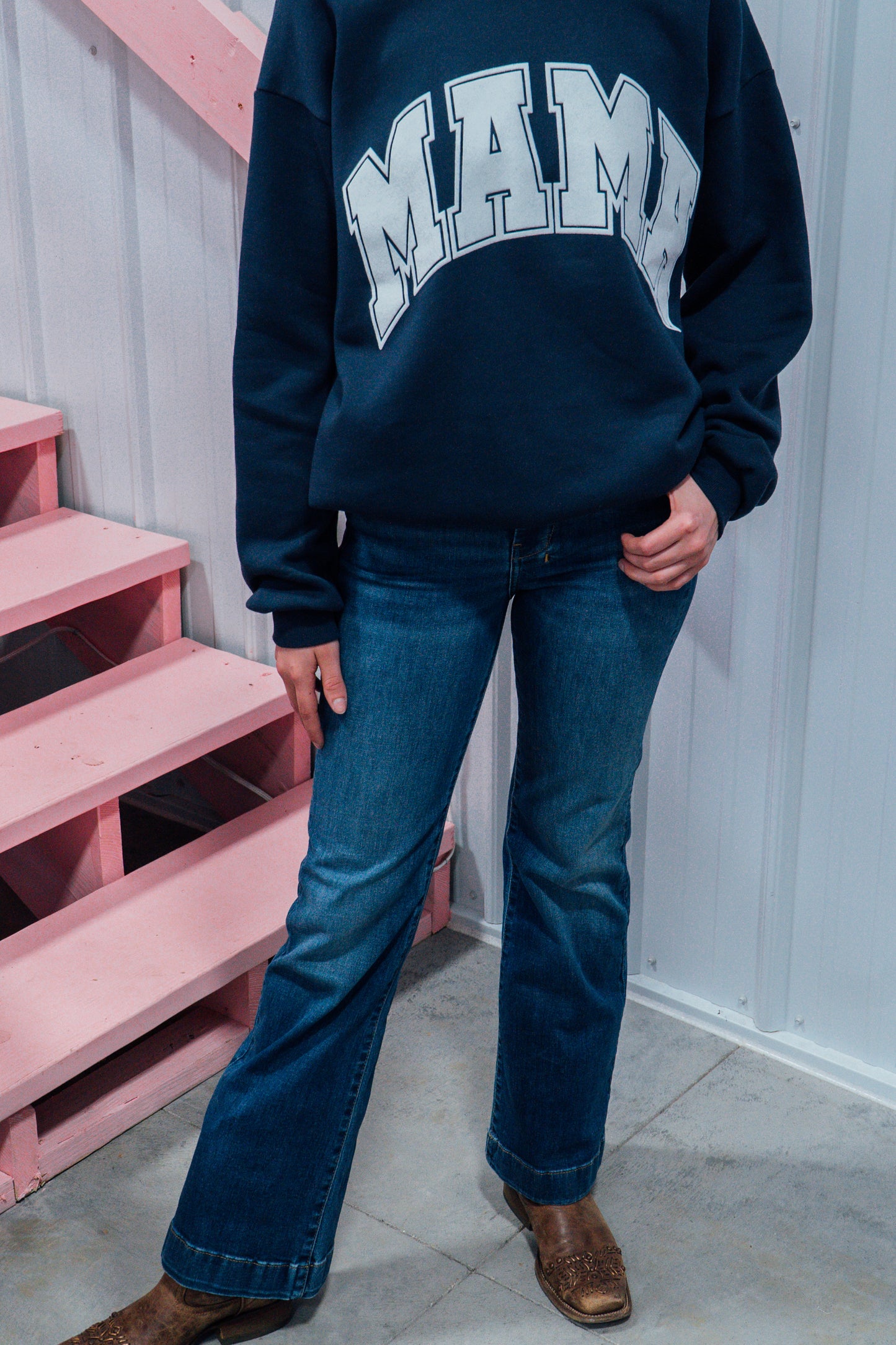 Flocked Mama Sweatshirt