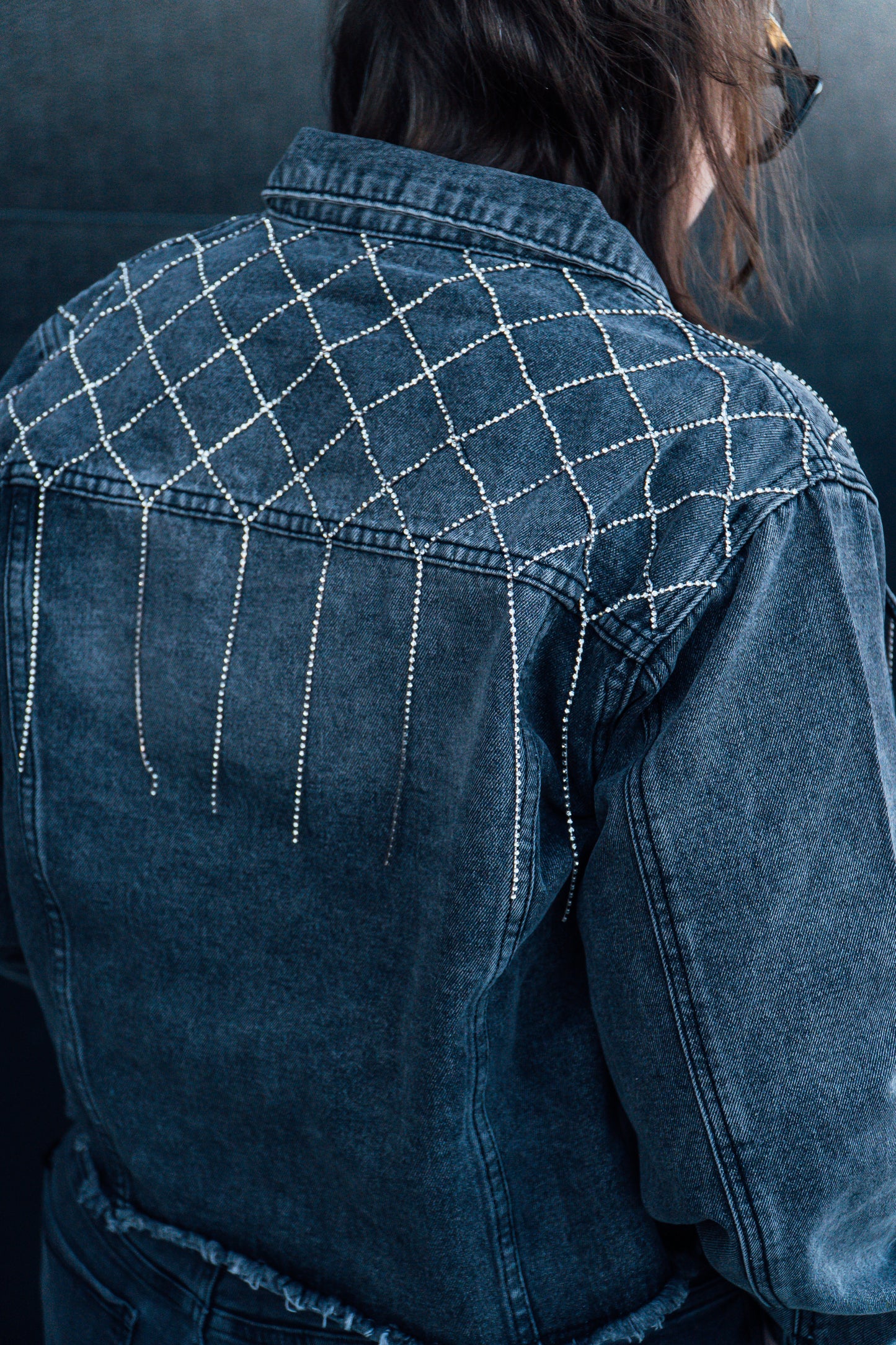 Sparkle Stud Frill Jacket