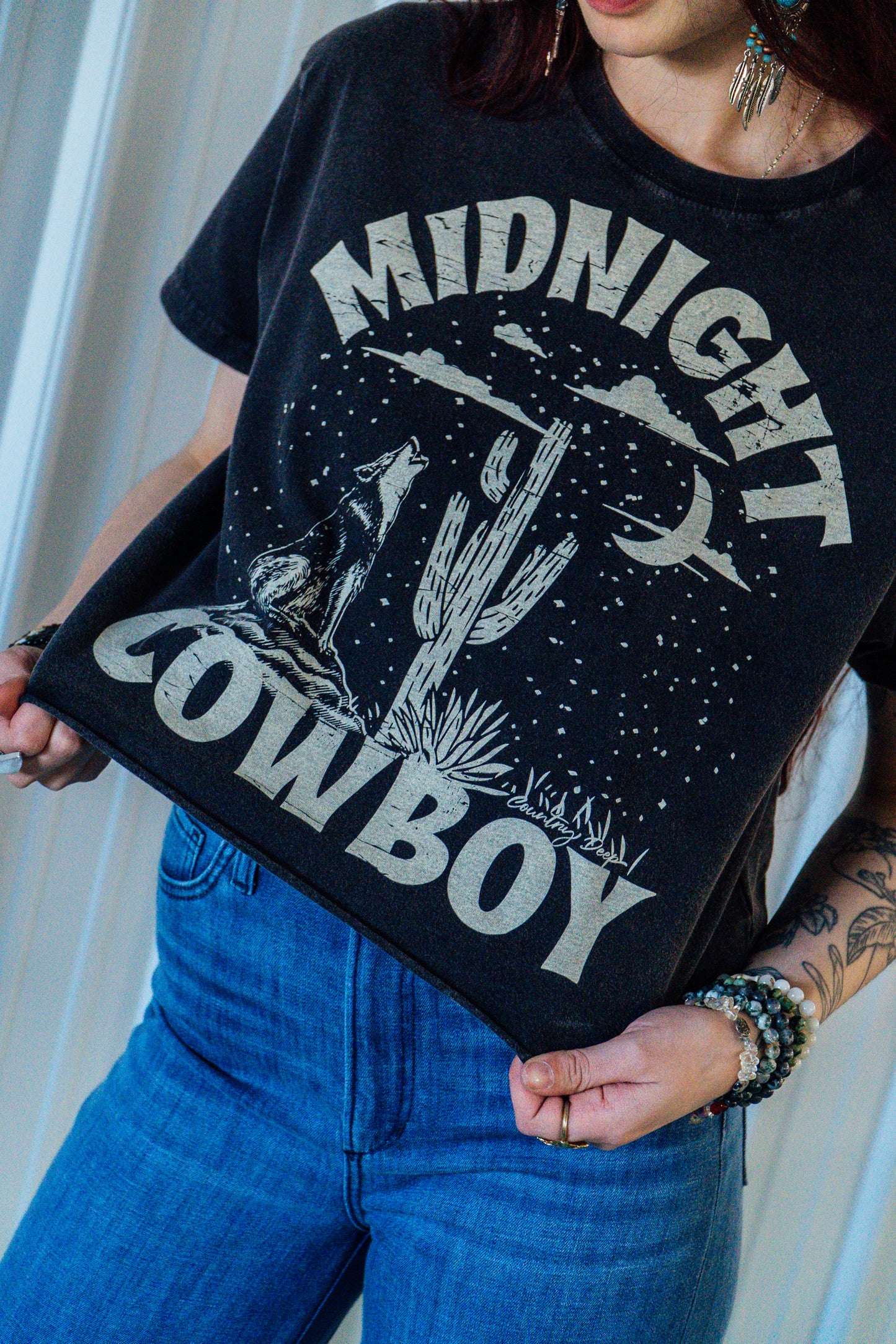 Midnight Cowboy Cropped Tee