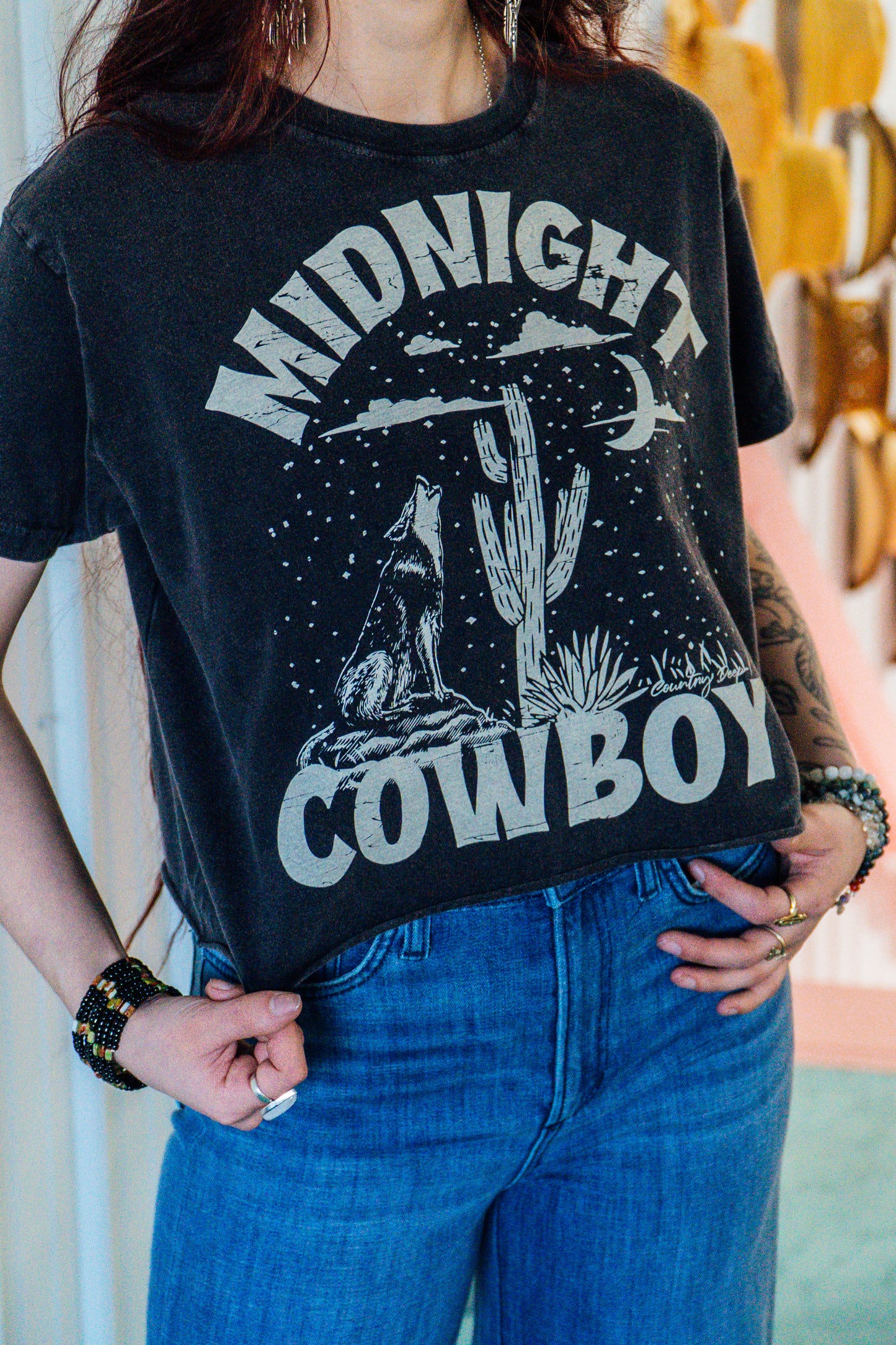 Midnight Cowboy Cropped Tee
