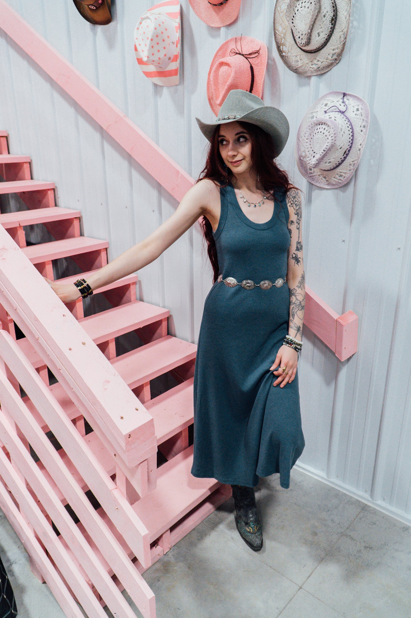 Yuma Scoop Neck Rib Tank Dress