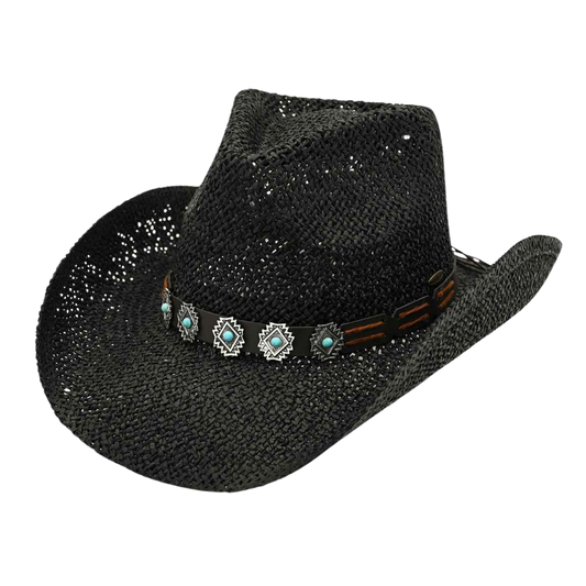 Black Band Cowgirl Hat