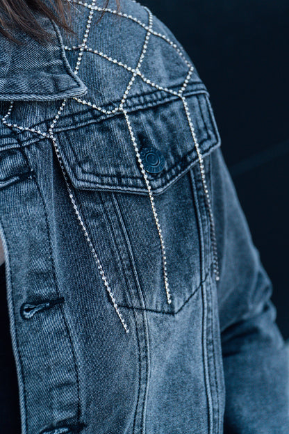 Sparkle Stud Frill Jacket