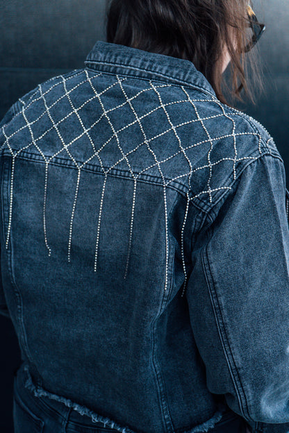 Sparkle Stud Frill Jacket