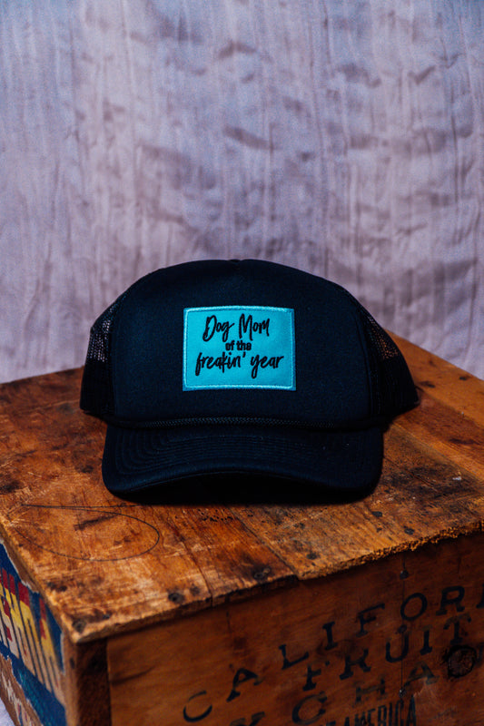 Dog Mom Trucker Hat Black