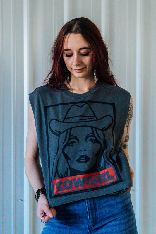 Cowgirl Boxy Muscle Tee
