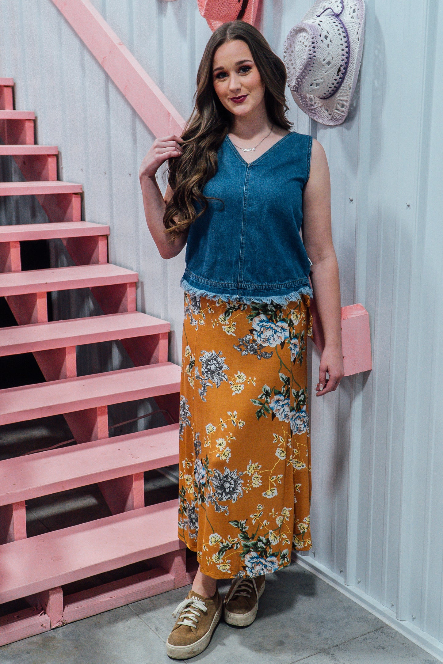 Floral Print Skirt