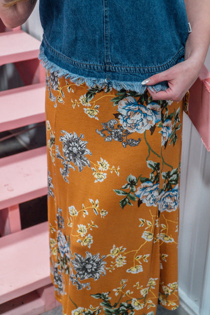 Floral Print Skirt