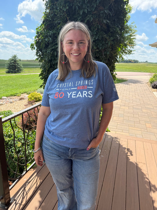 Crystal Springs Rodeo 80th Anniversary T-Shirt