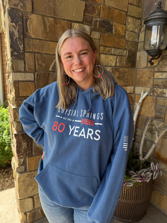 Crystal Springs Rodeo 80th Anniversary Hoodie