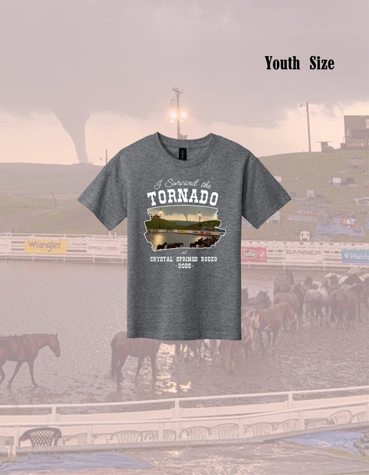 I Survived the Tornado at Crystal Springs Rodeo 2025 Youth T-Shirt